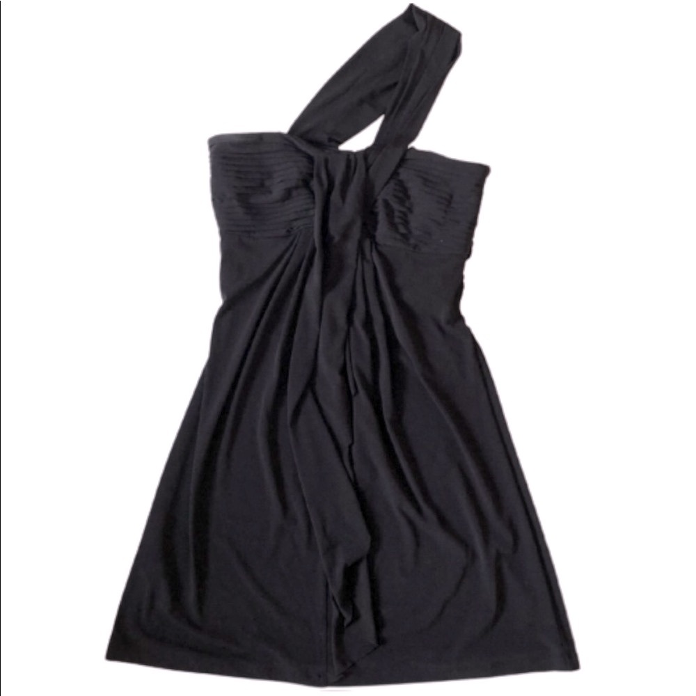 SIZE 4 | BCBGMaxAzria | Max&Cleo | Formal One Shoulder Asymmetrical Black Dress